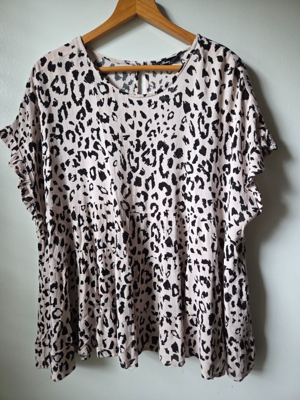 EUC ANDREE BY UNIT ANIMAL PRINT BLOUSE SIZE 1X